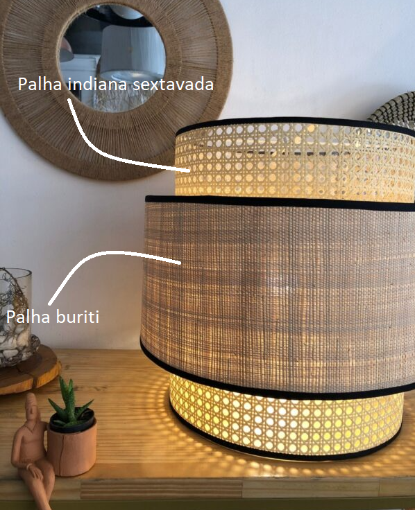 Pendente Bambolê em Palha